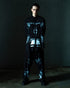 818PAM1 Black / Graphic Printed Wide Pants - JULIUS